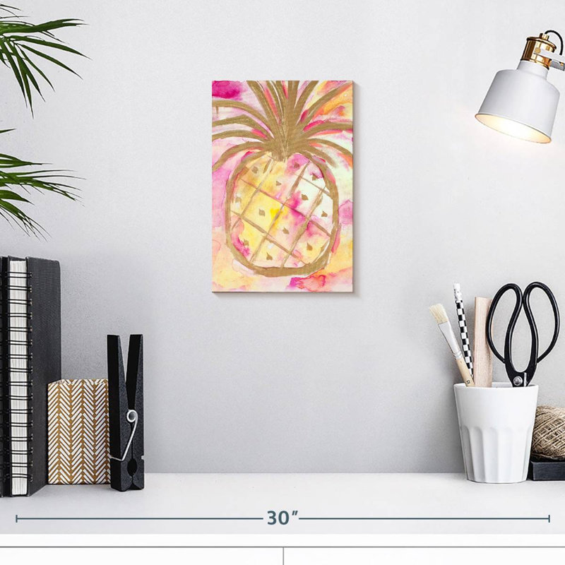Ananas or rose Yarlin, H 12 po x l 8 po