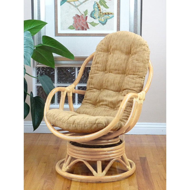 Chaise berçante Anairis, Brun clair, Beige clair