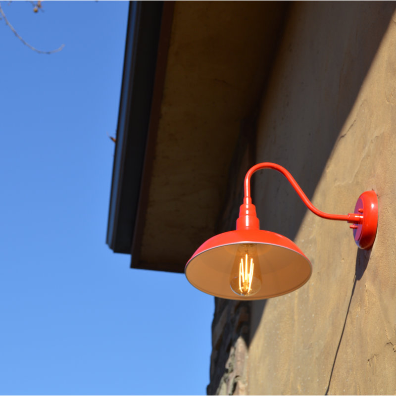 Luminaire de grange d'extérieur 15 po Ellesef, Rouge