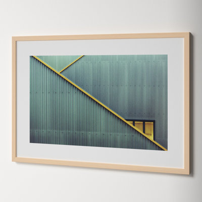 Stairs and Yellow Door Print by Jan Niezen
