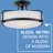 Harper 18-in 3-Light Semi-Flush Mount Retro Ceiling Light