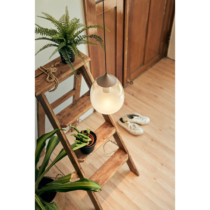 1 - Light Pendant, Champagne Gold, 13.7" H x 9.8" W x9.8" D