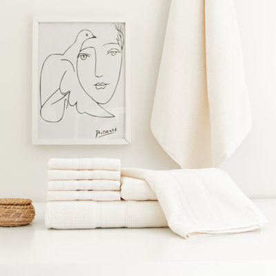 Premium Turkish Cotton Ivory Bath Towels (8pc set)