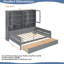 Lit de jour en bois avec armoire en verre et lueur DEL-370949493-370949494