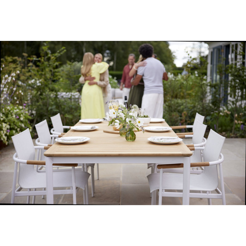 Around Dining Table, 29" H x 85" W x 39" D, Arctic White