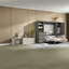 Grand lit escamotable gris avec rangement, solution pour maison moderne peu encombrante
