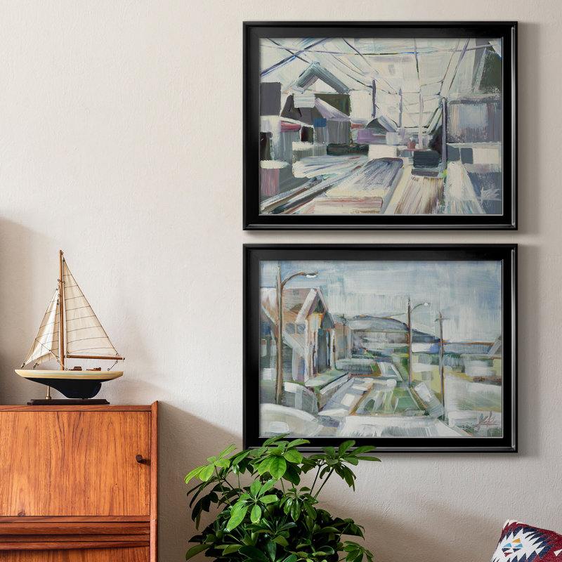 " Pointed Out " 2 - Pieces, Black Framed Canvas, 22.5" H x 30.5" W x 1.5" D, No Mat