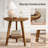 Solid Wood Round Side Table, 2-Tier End Table With Storage Shelf-120147097-130897142