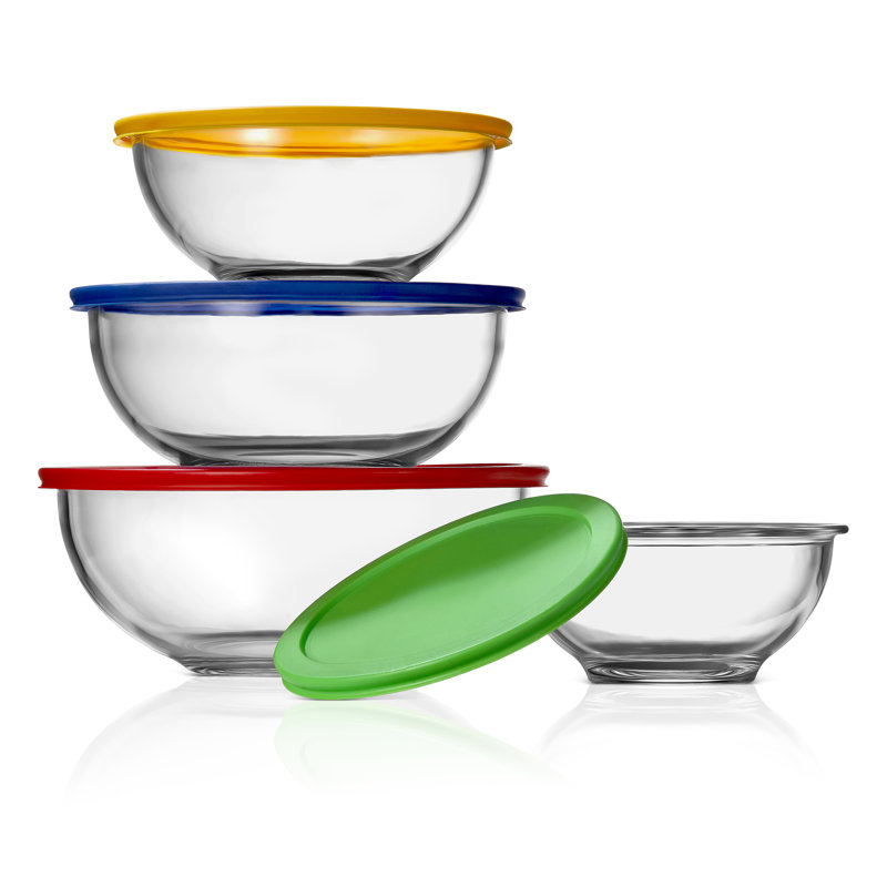 Glass 4 Piece Nested Mixing Bowl Set