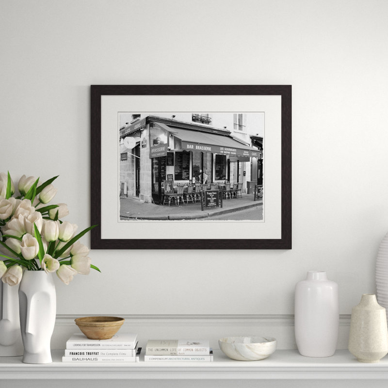 Paris Brasserie' Framed Photographic Print on Glass