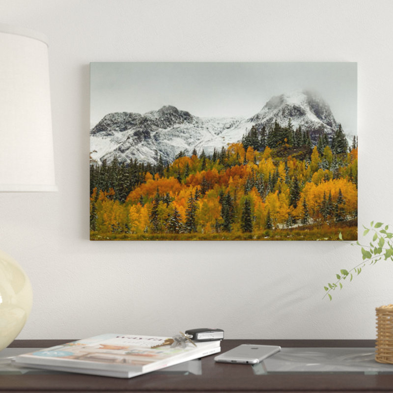 « a rocky mountain automne » par bill sherrell, reproduction d’impression sur toile tendue, H 12 po x l 18 po x P 1,5 po