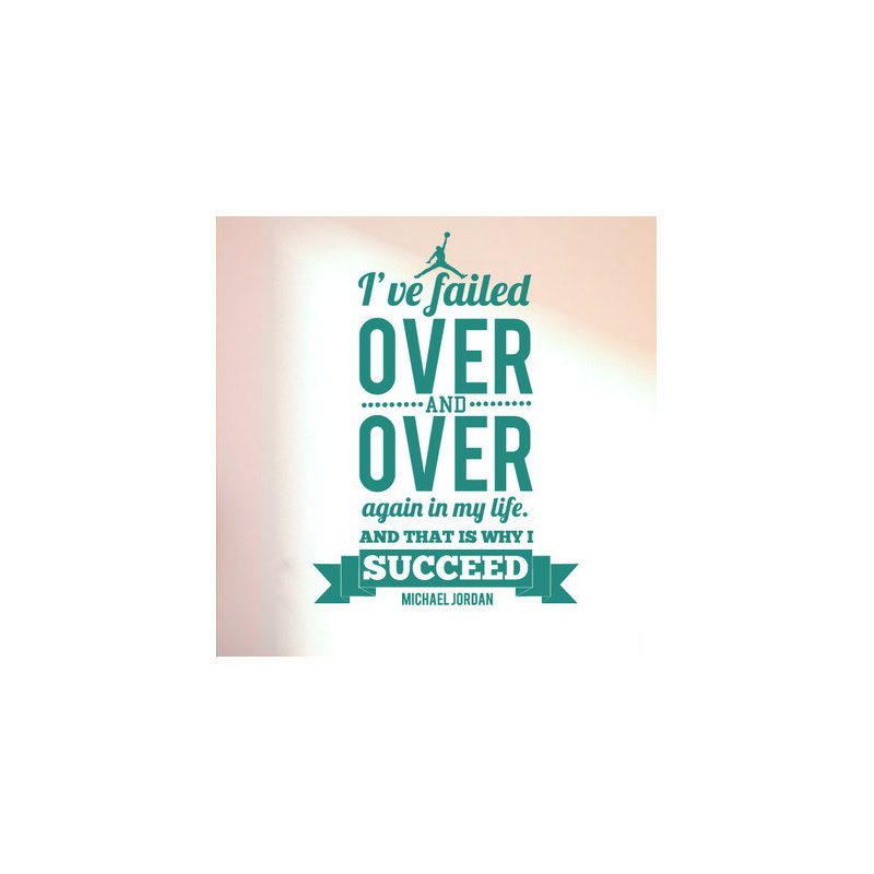 Non-Wall Damaging Wall Decal, Aqua Green