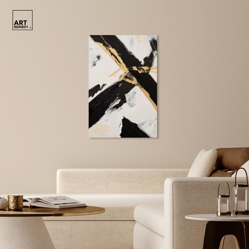 Art Remède noir et blanc, toile d'art Poids de noir III, H 45 po x l 30 po, Toile tendue