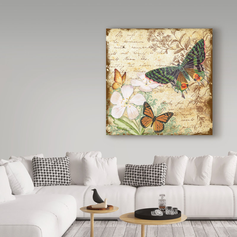 «Inspirational Butterflies 4» par Deagen, impression sur toile tendue, H 14 po x l 14 po x P 2 po