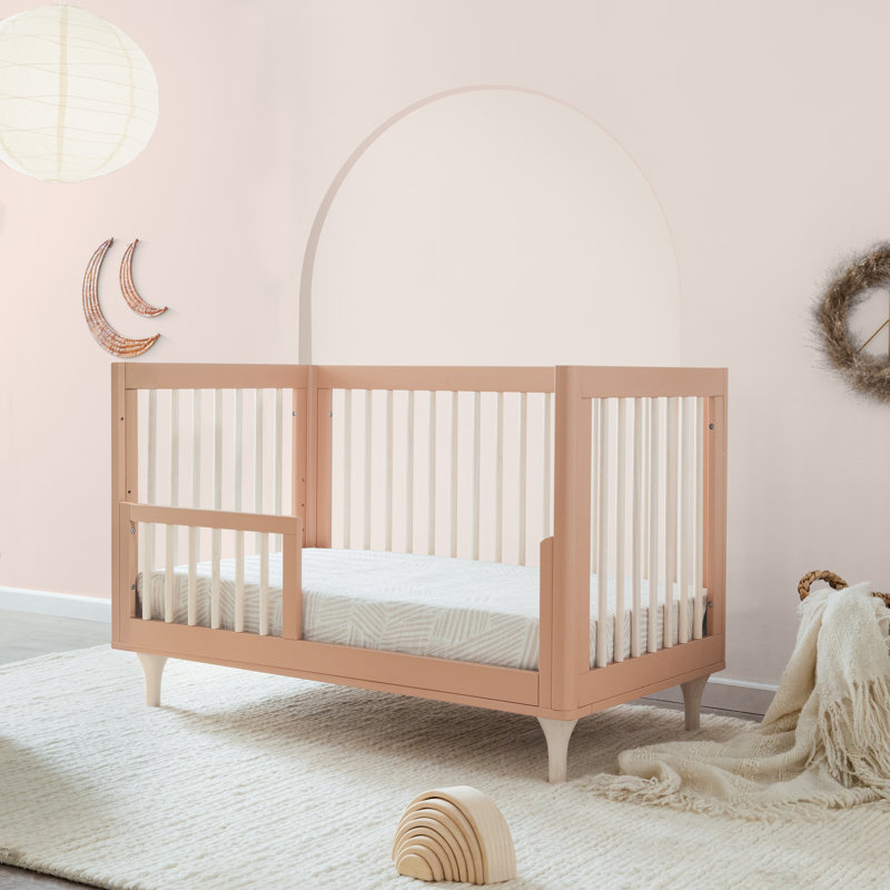 Lolly 3-in-1 Convertible Crib, White/Natural