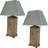 Wahl 24.5" Brown Table Lamp Set