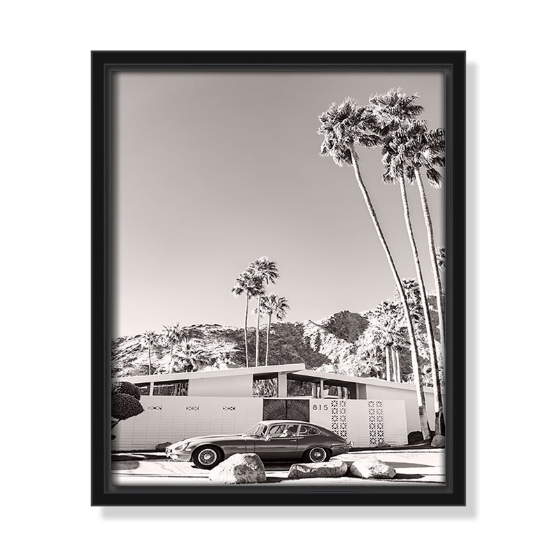 Palm Springs Ride; Imprimé par Young, H 11,5 po x l 9,5 po, Cadre flottant noir