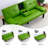 66.88" Pvc Multifunctional Foldable Sofa Bed With Cup Holder – Essential For Small Spaces-114248966
