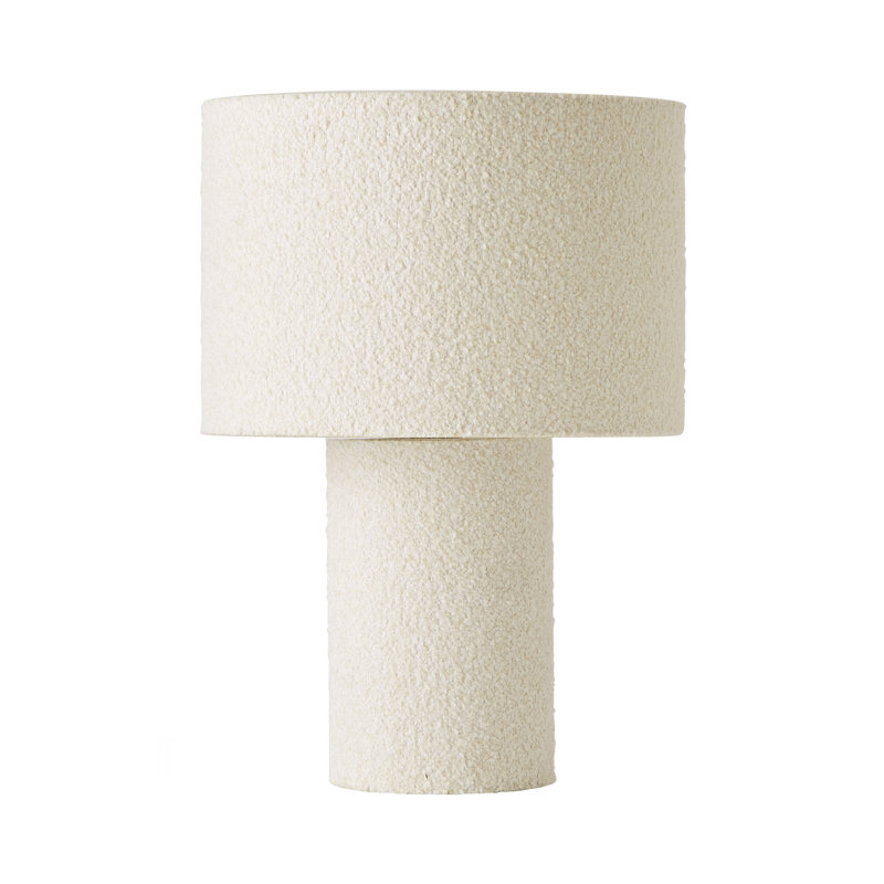 Ash White Boucle Table Lamp