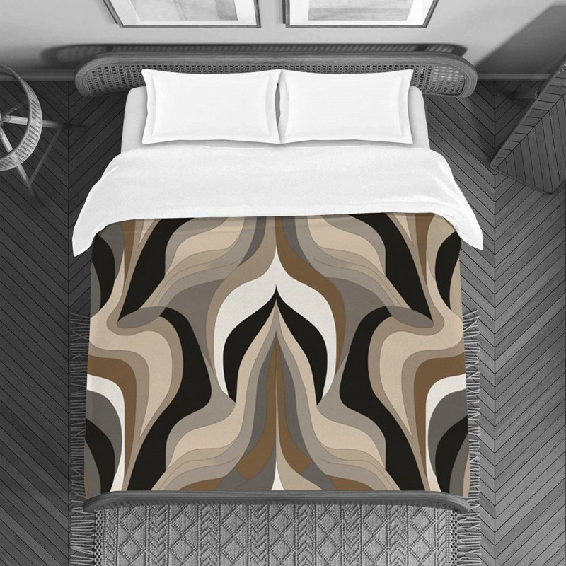 Funky Polyester Abstract Duvet Cover, Queen Duvet Cover