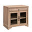 Base pour bureau à domicile avec finition en chêne antique brun, glissières spacieuses à pleine extension de tiroir, rangement dissimulé pour portes en verre trempé, tablette réglable, bois d'ingénierie, l 31,5 po x P 20,2 po, H 29,8 po