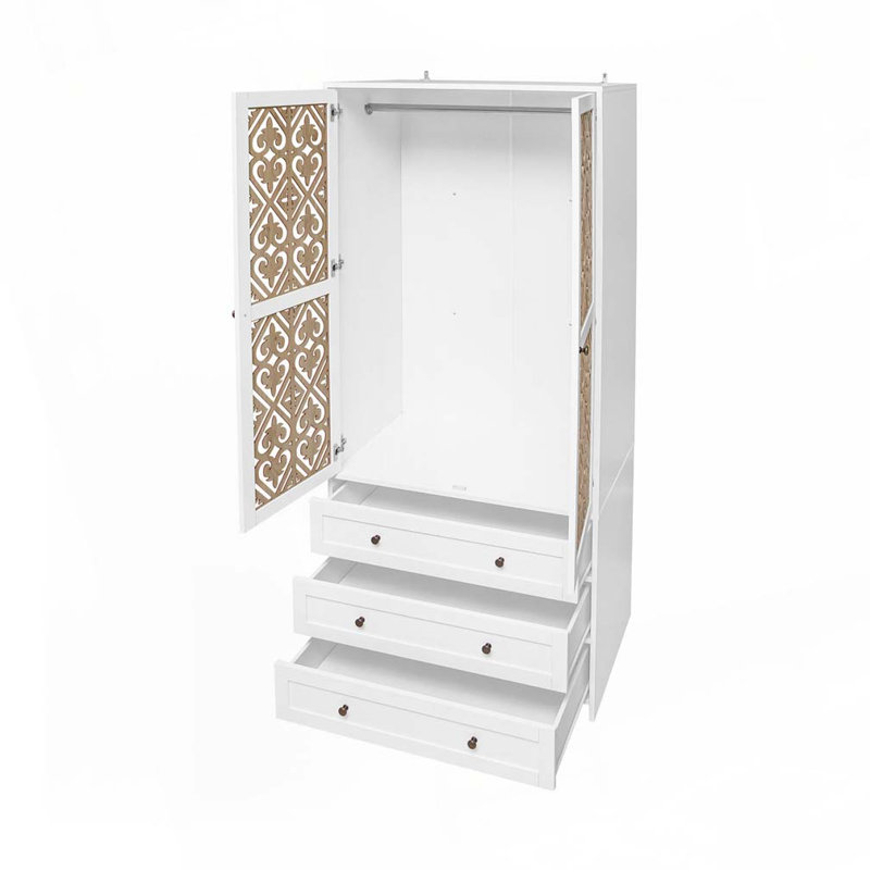 Armoire en rotin à 3 tiroirs