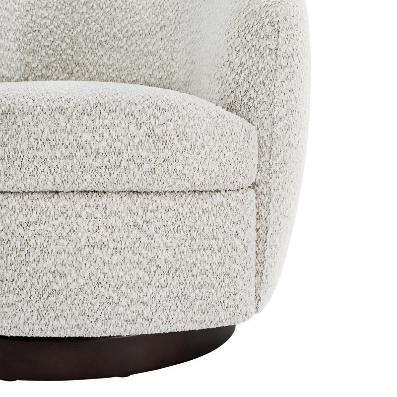 Fauteuil demi-tonneau Marcy, Tweed beige Azalea