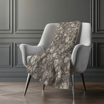 Addison Machine Washable Sherpa ASB680 Floral Throw Blanket
