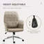 Chaise de bureau à domicile en microfibre, chaise de bureau d'ordinateur à hauteur ajustable et capitonnée avec roues pivotantes et accoudoirs rembourrés