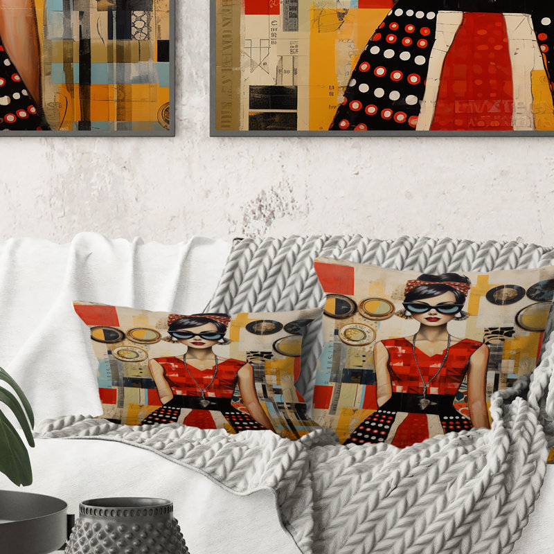 Coussin décoratif Mid Century