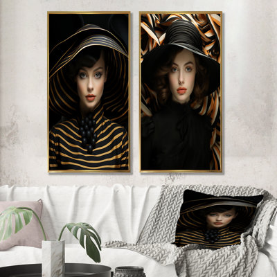 Elegant Fashion Woman - Fashion Wall Art Prints Set Of 2