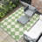 Outdoor Rug Plastic Reversible Rug Waterproof Patio Rug for Outdoor Camping Deck Beach RV Porch Patio and Backyard Green/Beige 9*18-138044916-138044921