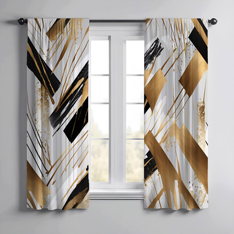 Paire de rideaux semi-transparents Elnar, L 20 po x L 52 po