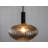 1-Light Antique Gold And Black Single Pendant With A Smoke Glass Shade