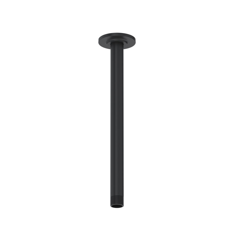 12" Ceiling Mount Shower Arm, Black