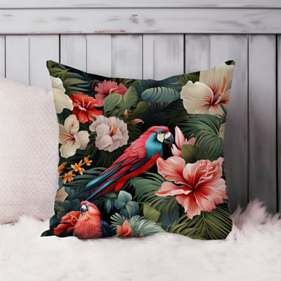 Floral Parrot & Hibiscus Tropical