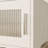 Modern Robot-Style End Table With 360-Degree Rotating Head | High-Quality MDF Construction & Transparent Vertical Stripe Glass Doors | Compact Storage & Contemporary Design For Small Spaces