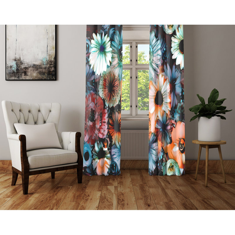 Paire de rideaux semi-transparents en polyester Denetta, L 20 po x L 52 po