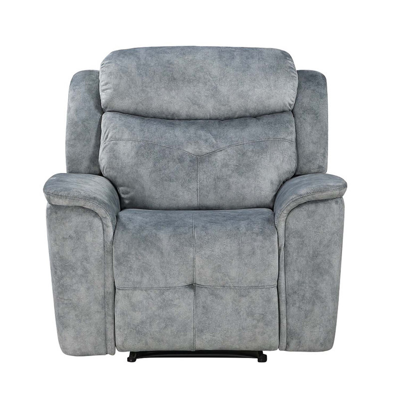Delaware Silver Grey Tufted Recliner