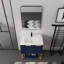 Meuble-lavabo autoportant avec lavabo en résine