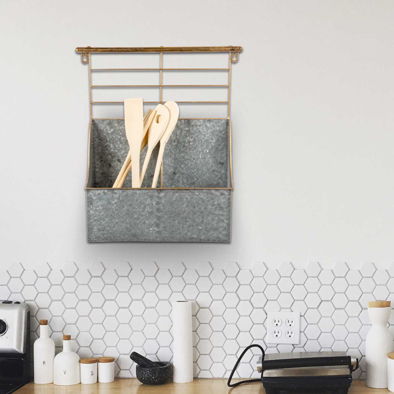 Rangement mural avec panier mural Ryalson