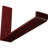 2"W x 12"D x 7"H Steel Hanging Shelf Bracket, Hammered Bright Red-933098848-933098872