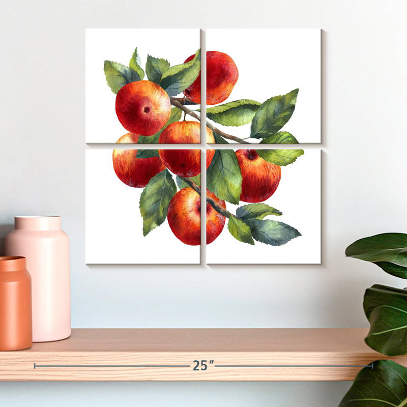Yarlin Red Apples, 18" H x 18" W