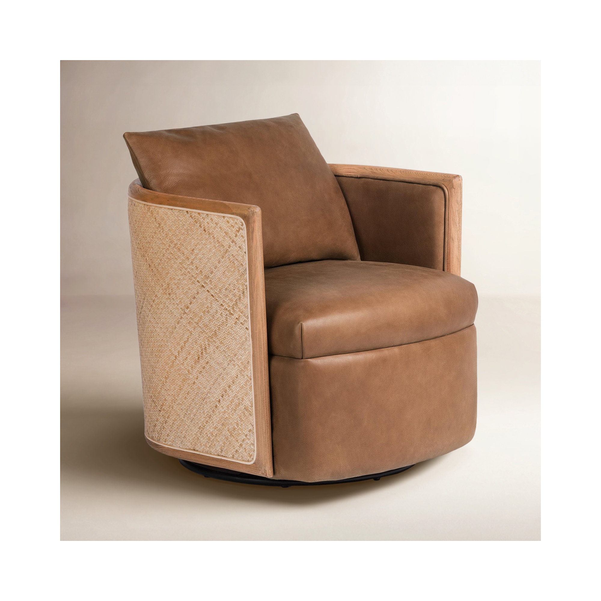 LeeRoy Upholstered Swivel Armchair