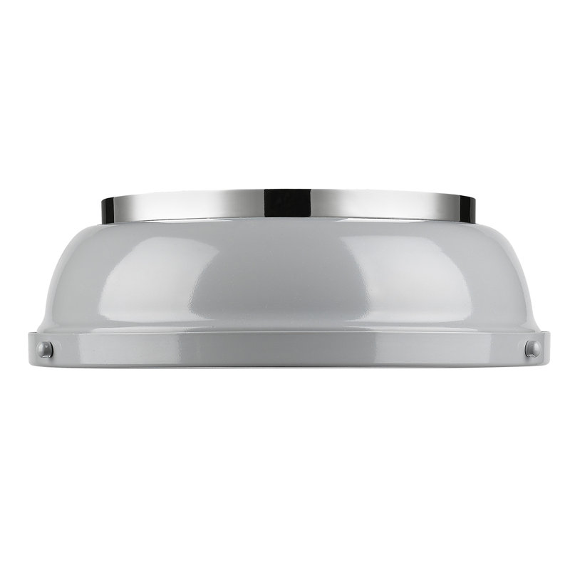 Plafonnier encastré 2 lumières Calico, Gris, Chrome