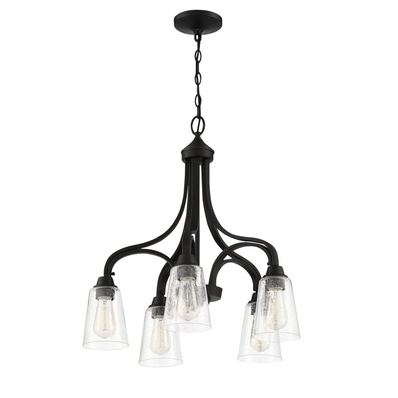 Oyku 5 - Light Dimmable Empire Chandelier, Espresso