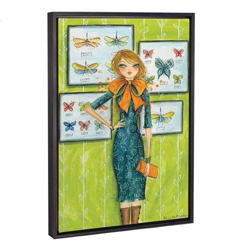 «Best Dress Butterfly Bow», art encadré, H 26 po x l 18 po x P 1,5 po, Toile avec cadre noir patiné