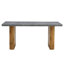 Ensemble de table et de chaises, ensemble de salle à manger moderne en panneau de fibres à densité moyenne - avec 4 chaises confortables en tissu et technologie avec un coin arrondi-1340030867