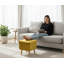 Bourquin 33Cm Velvet Square Footstool-1052378199