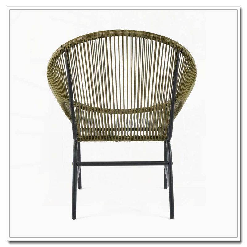 Ensemble de chaises de patio en osier, Vert